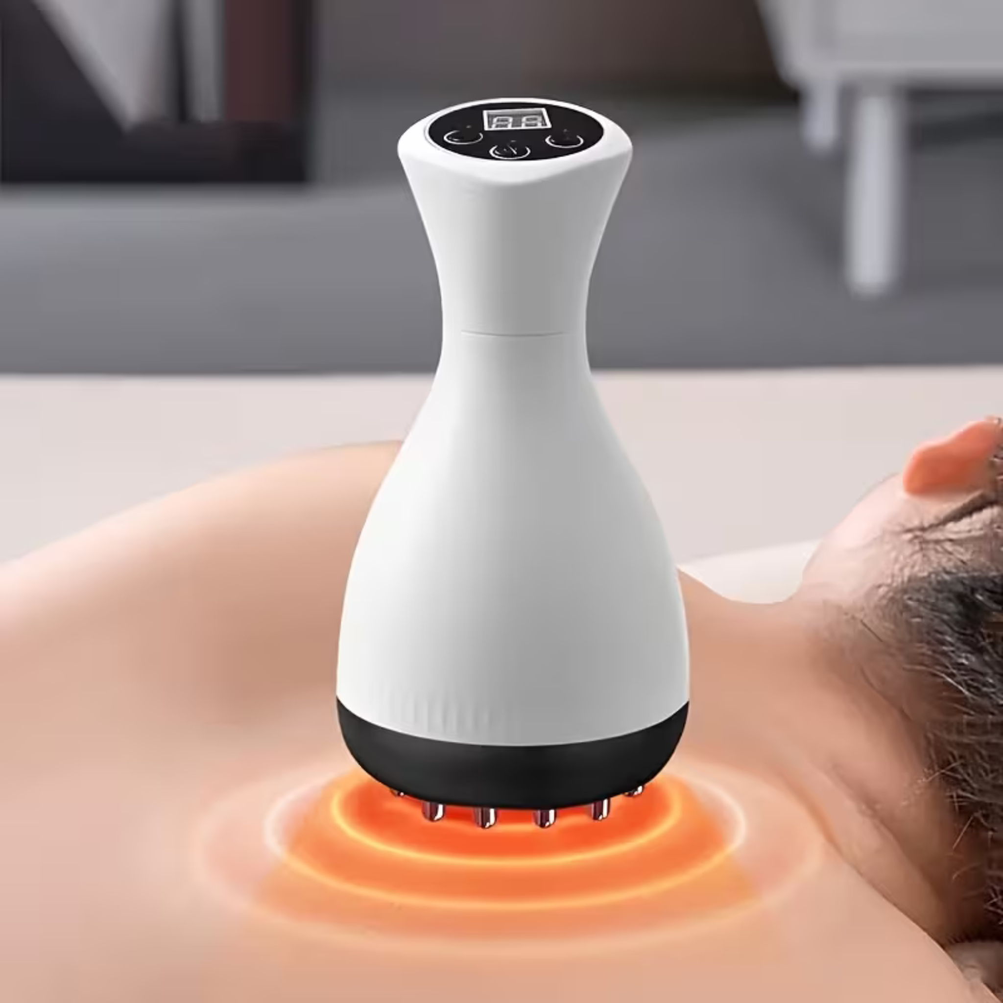 Mini Scraping Massager for Muscle Relief – Suction & Heat, On-the-Go