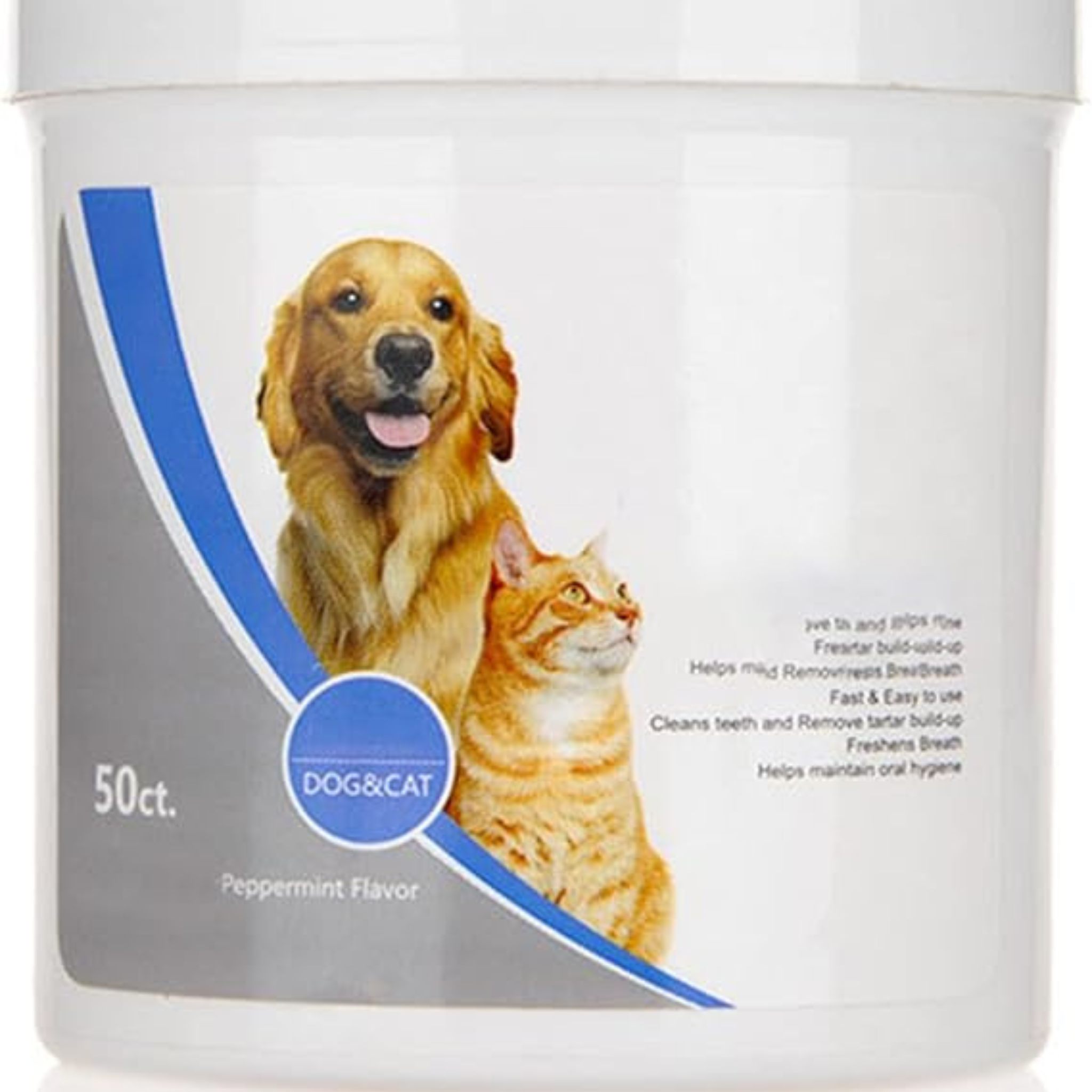 Pet Mouth Cleaning Wipes – 50 Pieces, Bad Breath Control