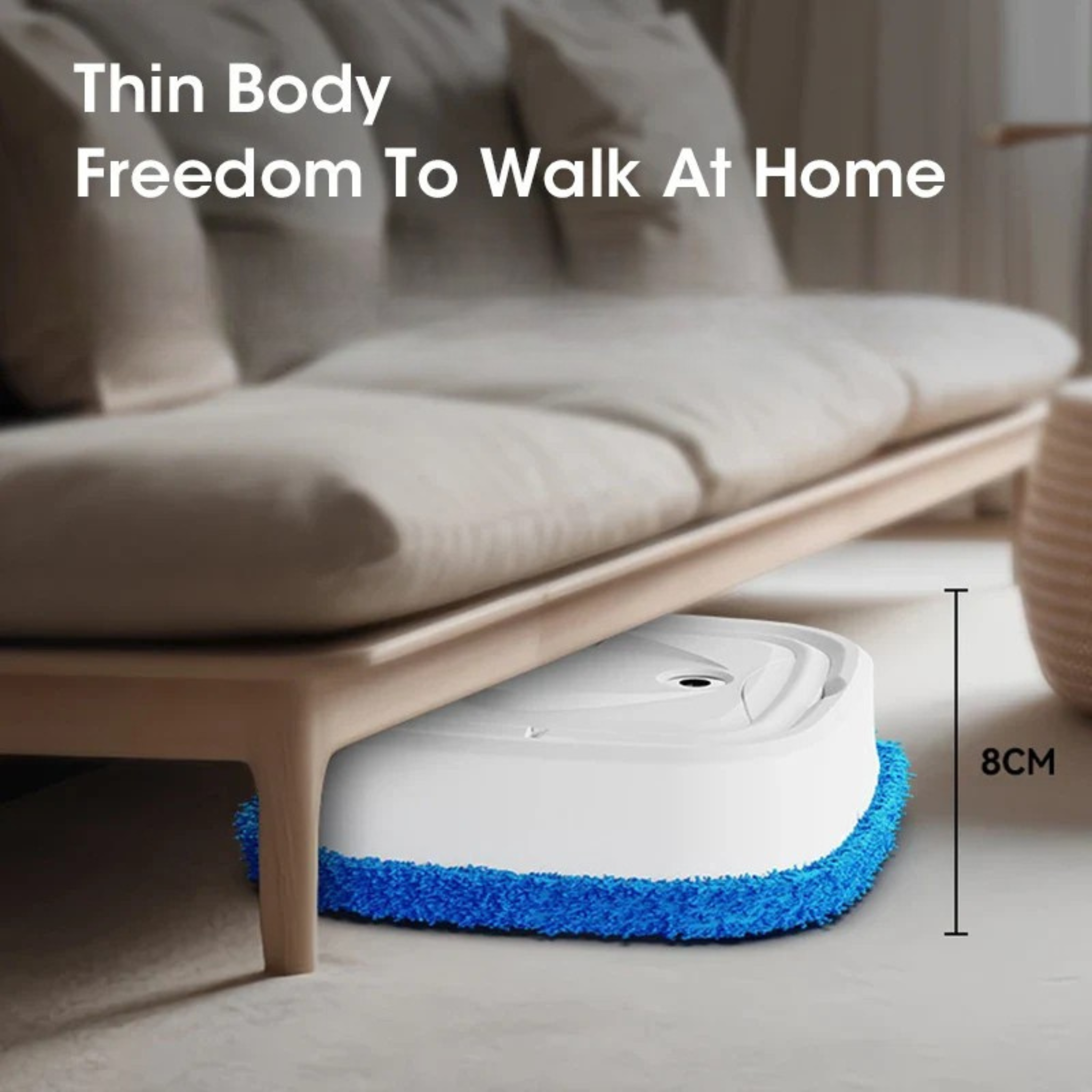 Automatic Robot Vacuum – 90 Min Runtime, USB Charging, Microfiber Wipes