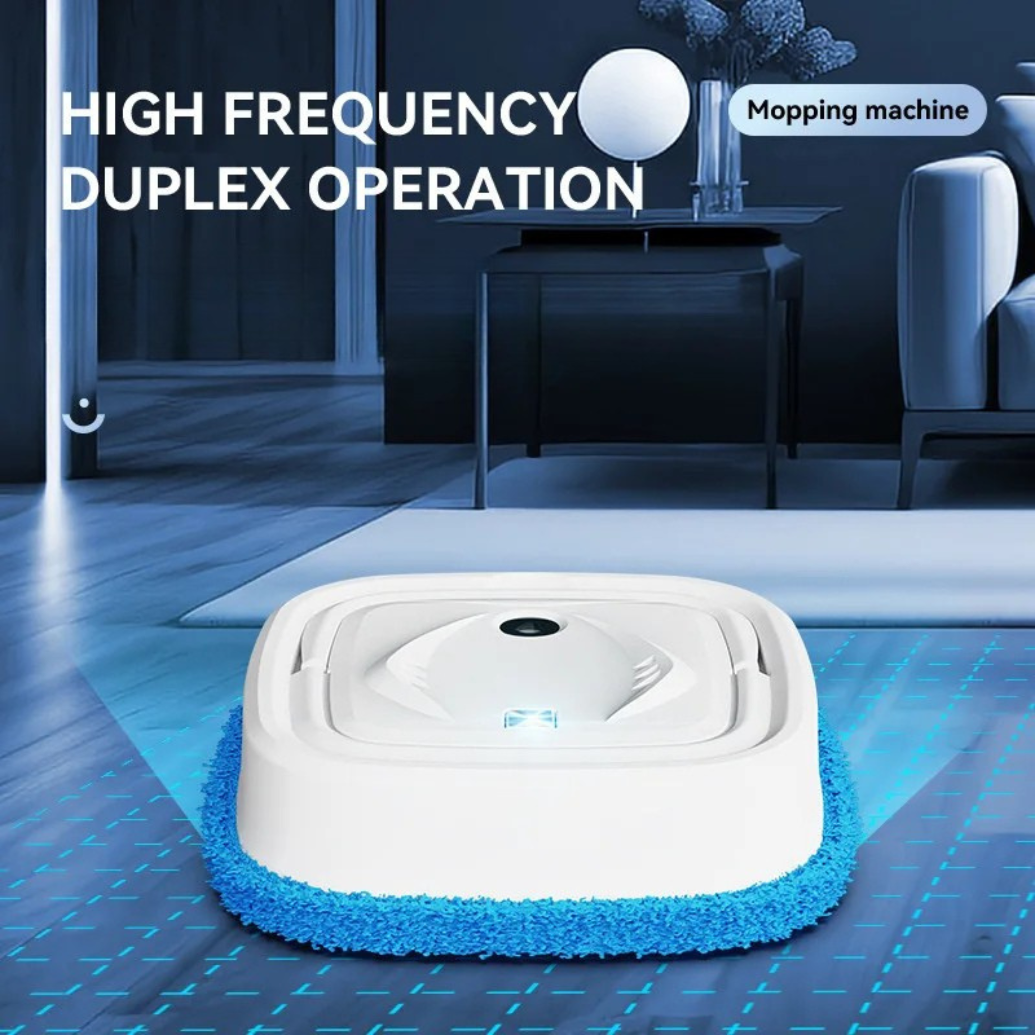 Automatic Robot Vacuum – 90 Min Runtime, USB Charging, Microfiber Wipes